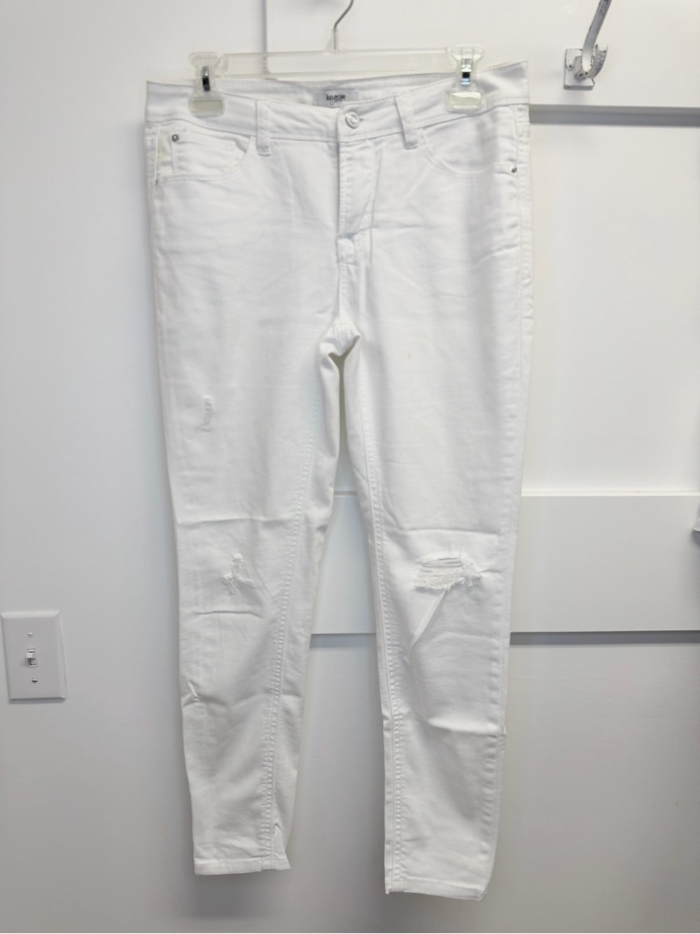 White Distressed Skinny Jeans